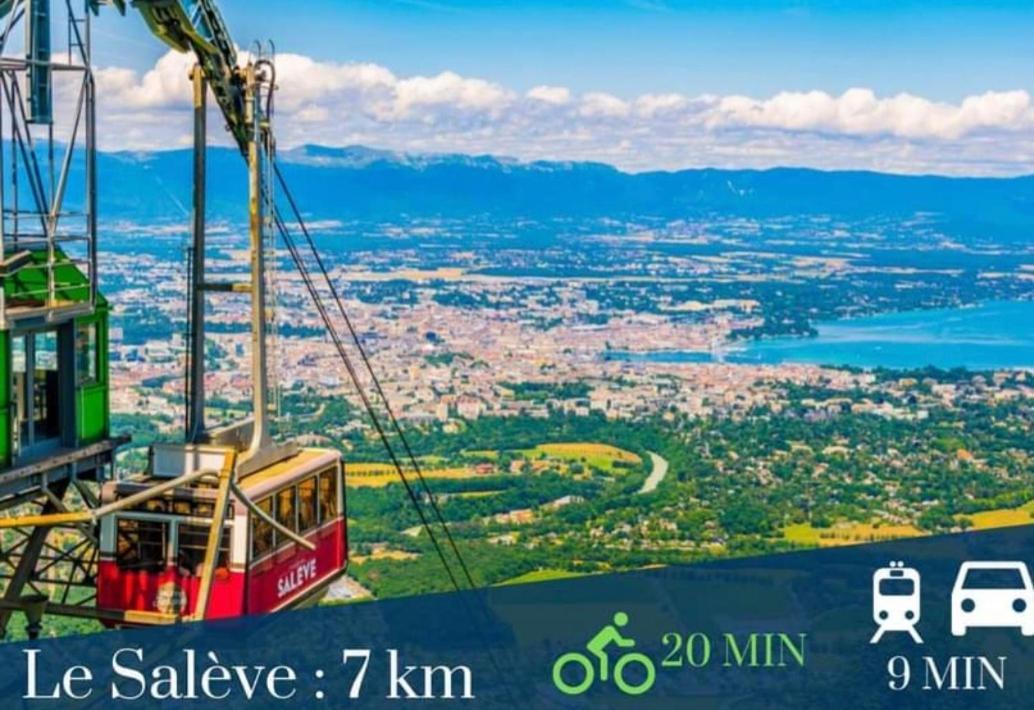 Apart 5 personnes, 1min Gare d'Annemasse, Genève 5km Extérieur photo
